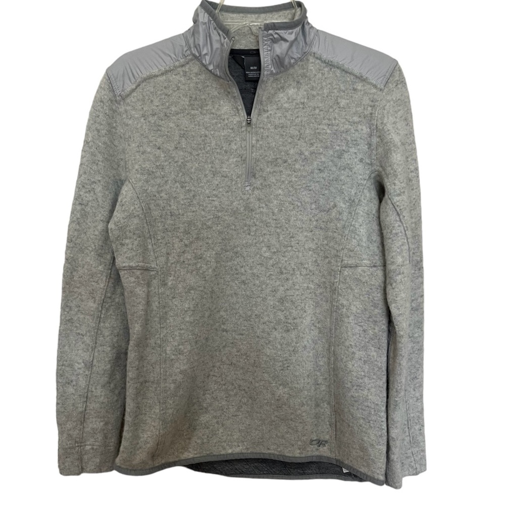 Outdoor Research wool blend fleece quarter zip pullover sweater size medium